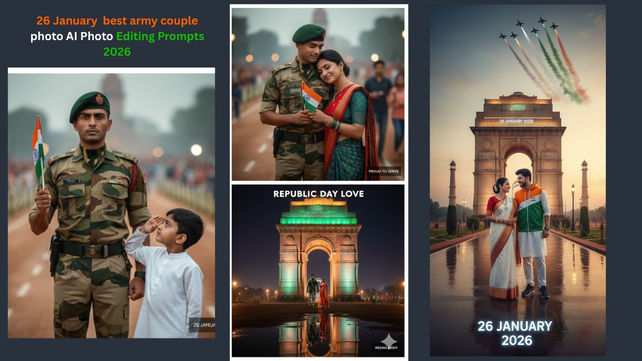 26 January 10 Republic Day best army couple photo AI Photo Editing Prompts 2026