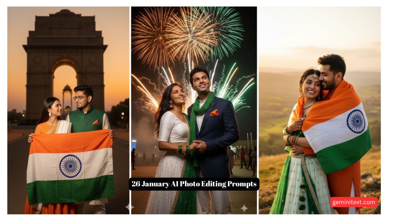 viral 10 Republic Day Gemini AI Prompts to Create Stunning Indian Couple Portraits