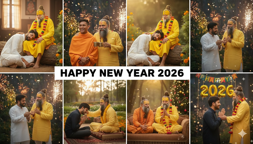 10 trending gemini Prompts Premanand Ji Maharaj Ai Photo Editing happay new year 2026