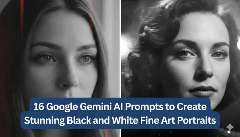 Google Gemini AI Prompts to Create Stunning Black and White Fine Art Portraits