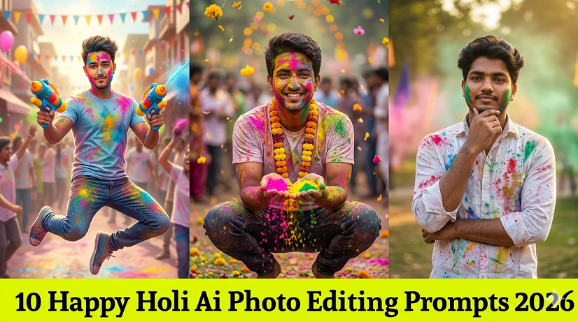 10 Happy Holi Ai Photo Editing Prompts 2026
